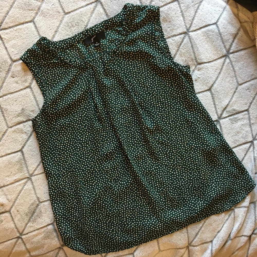 GNW Green Polka Dot Top